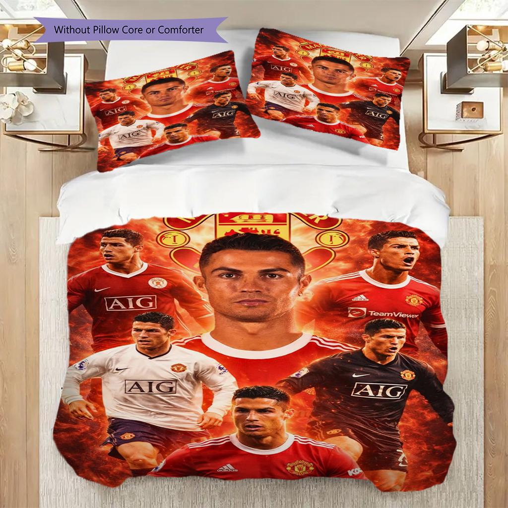 Cristiano Ronaldo Manchester Legacy Threepiece Set Without Core 1 Duvet Cover 2 Pillowcase Without Core Soft And Comfortable Bedding Set