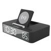 10W Digital Alarm Clock One Button Lifting LED Mirror Electronic Clock with 10W Wireless Charging for Bedroom