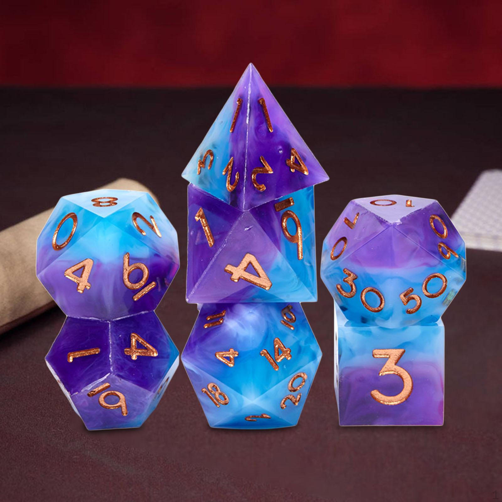 7 штук легких многогранников, D4~D20 граней, развлекательные игрушки для семейных встреч, настольные игры, кафе style C
