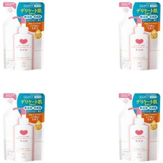 Cow Brand Makeup Remover Milk 130mL [Bulk Purchase] Additive-Free Refill, [x4]