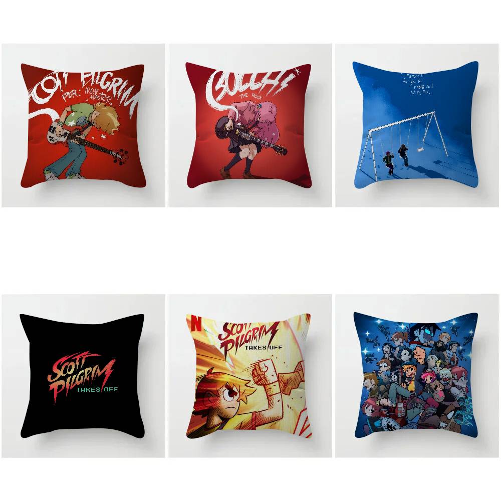 Pillowcase toon Gift Cushion Cover Bedroom Home Sofa Chair Seat Decor pillow case Vintage Movie Scott Pilgrim VS The World