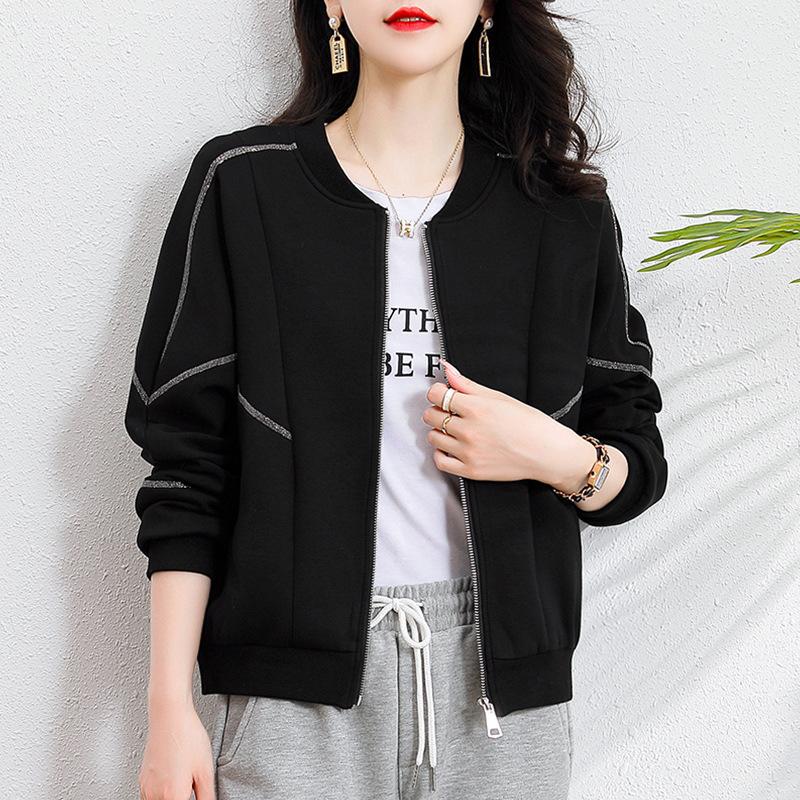 

Женская одежда очень большого размера 200 кг Fat Mm Frying Street Jacket весна и осень Новый топ для похудения 300 осень S