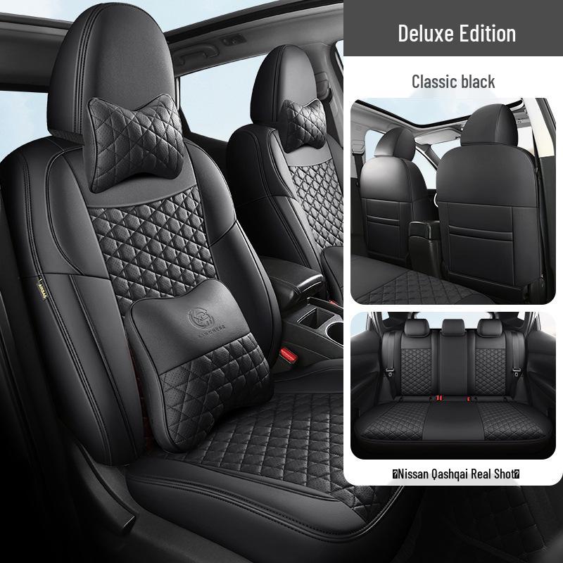 Five-Seat Qashqai Full Leather SUV Cushion: All-Season, Full Surround Seat Cover.