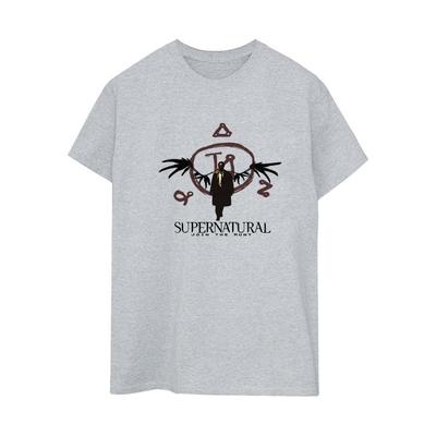 Womens/Ladies Wings Cotton Logo Boyfriend T-Shirt