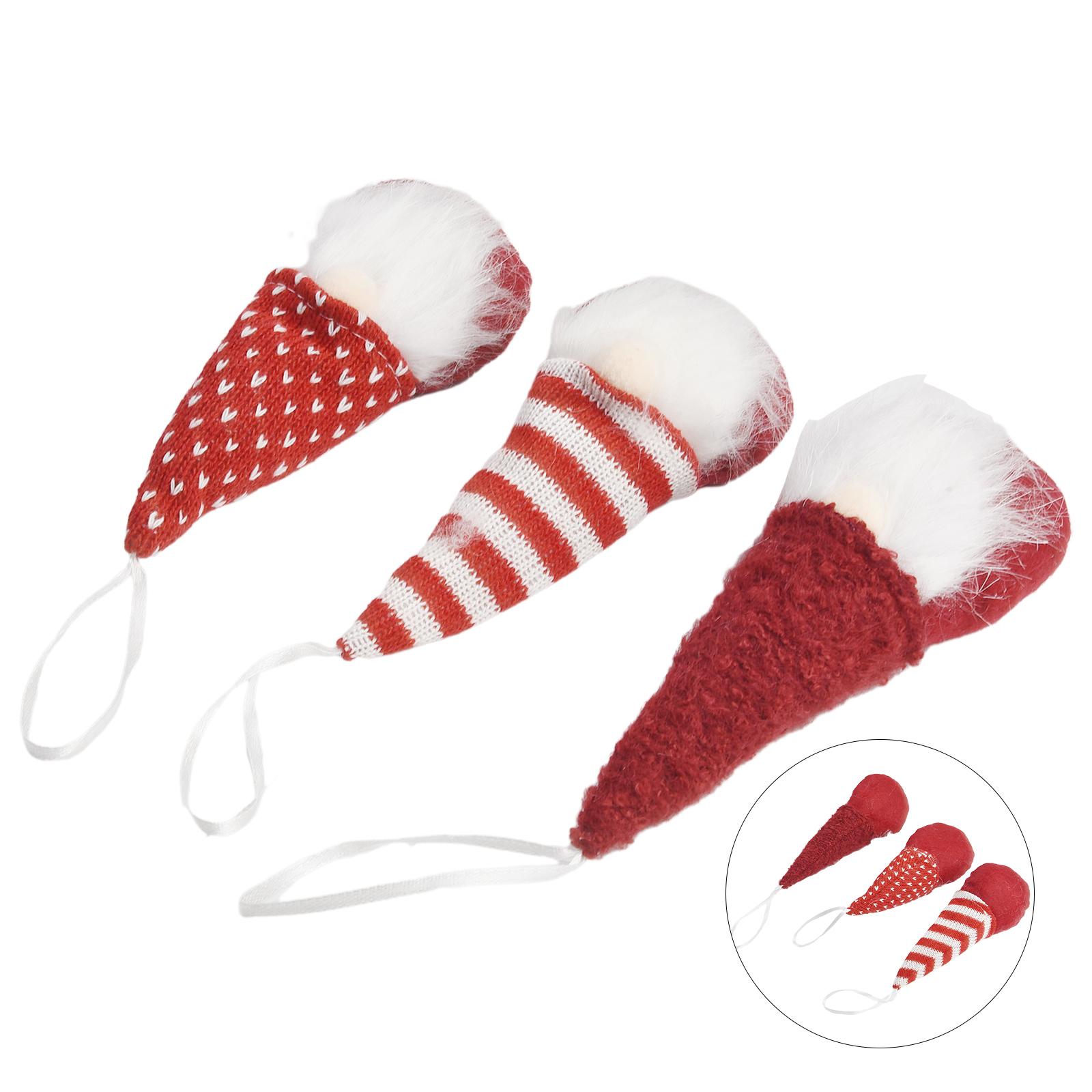 

Новогодняя елка с подвесными гномами и плюшевыми украшениями с куклами Санта-Клауса (Набор из 3 шт.) Red