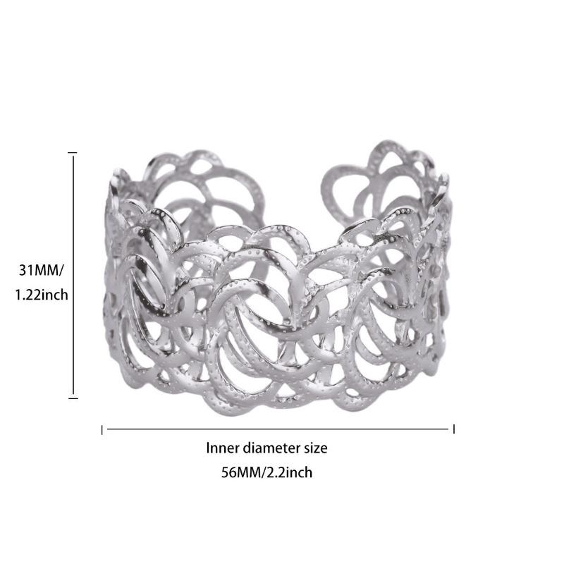 Folded Smooth Open Bracelet Fashion Light Luxury Temperament Bracelet Niche Versatile High-end Sense Jewelry Women