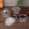 50Pcs 250ML Disposable Salad Cup Transparent Plastic Dessert Cups Bowls Container With Dome/Flat Lids Ice Cream Dessert Cups