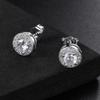 Hip Pop Rock Earrings for Men Simple Round Classic Cubic Zirconia Gold Minimalist Ear Rings Retro Jewelry Male Gift OHE149