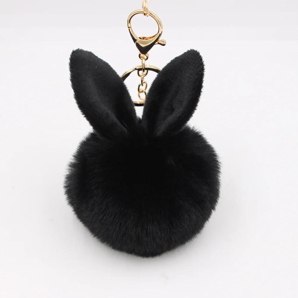 Rabbit Ear Hair Ball Keychain Pendant Plush Pendant Imitation Fur Bag Jewelry Fury Ball