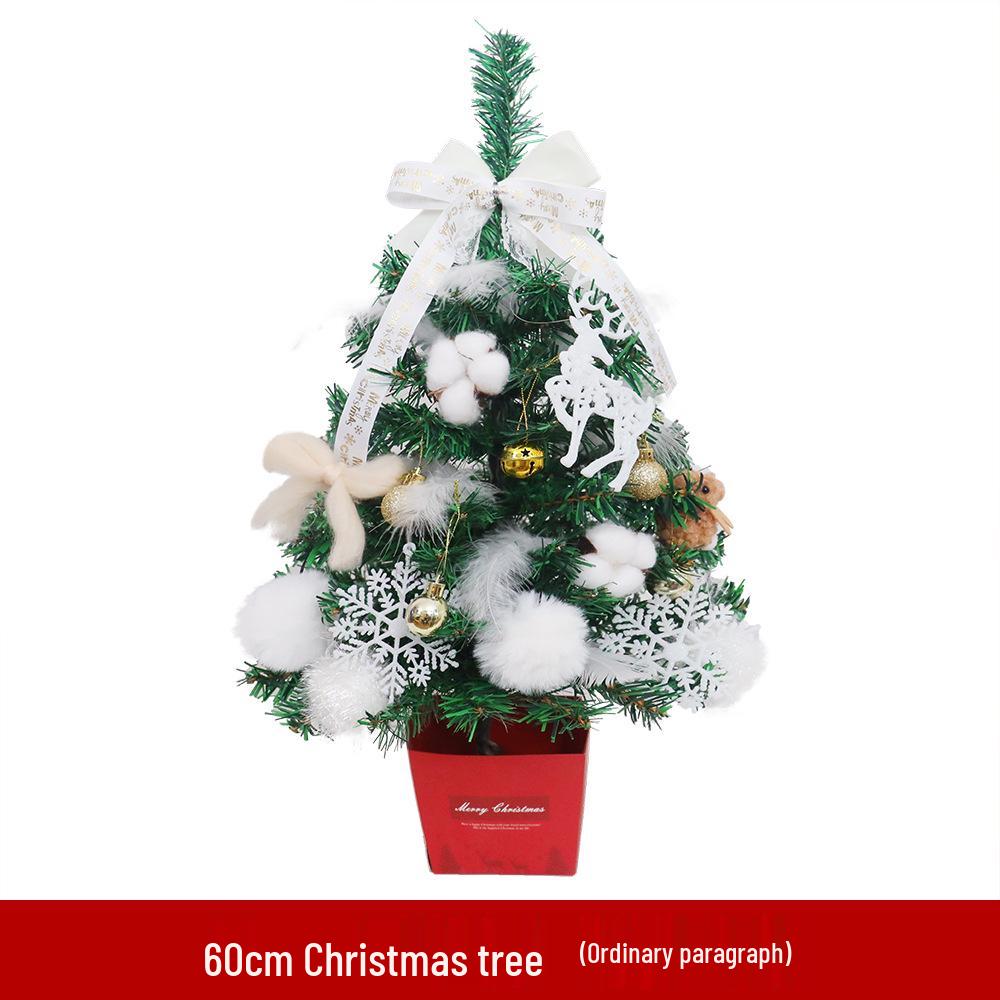 60cm Mini Christmas Tree with Lights & Desktop Ornaments