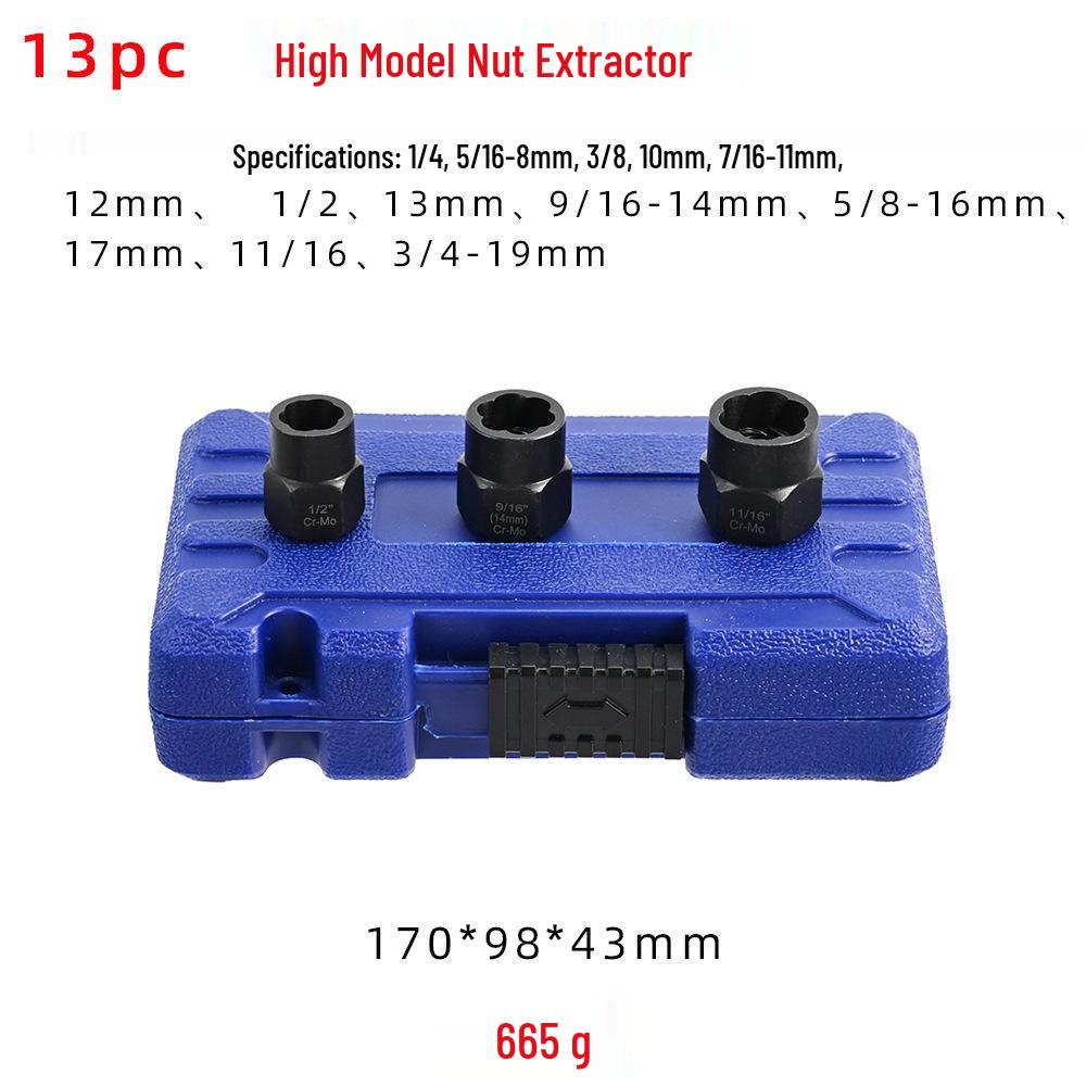 23-Piece Nut and Bolt Extractor Set for Stripped and Broken Heads