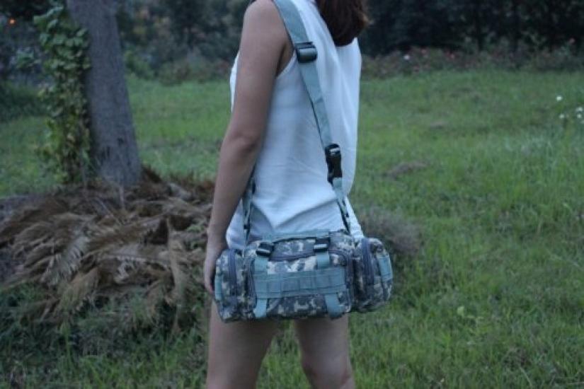 PeachCraft Waist Shoulder Messenger and Bicycle Bag Multi-Functional 5-Way Bag Bag, Bag, Bag, Handbag, (CP Camouflage)