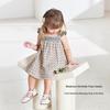 Babylove Girls' French Floral Pure Cotton Sling Dress
