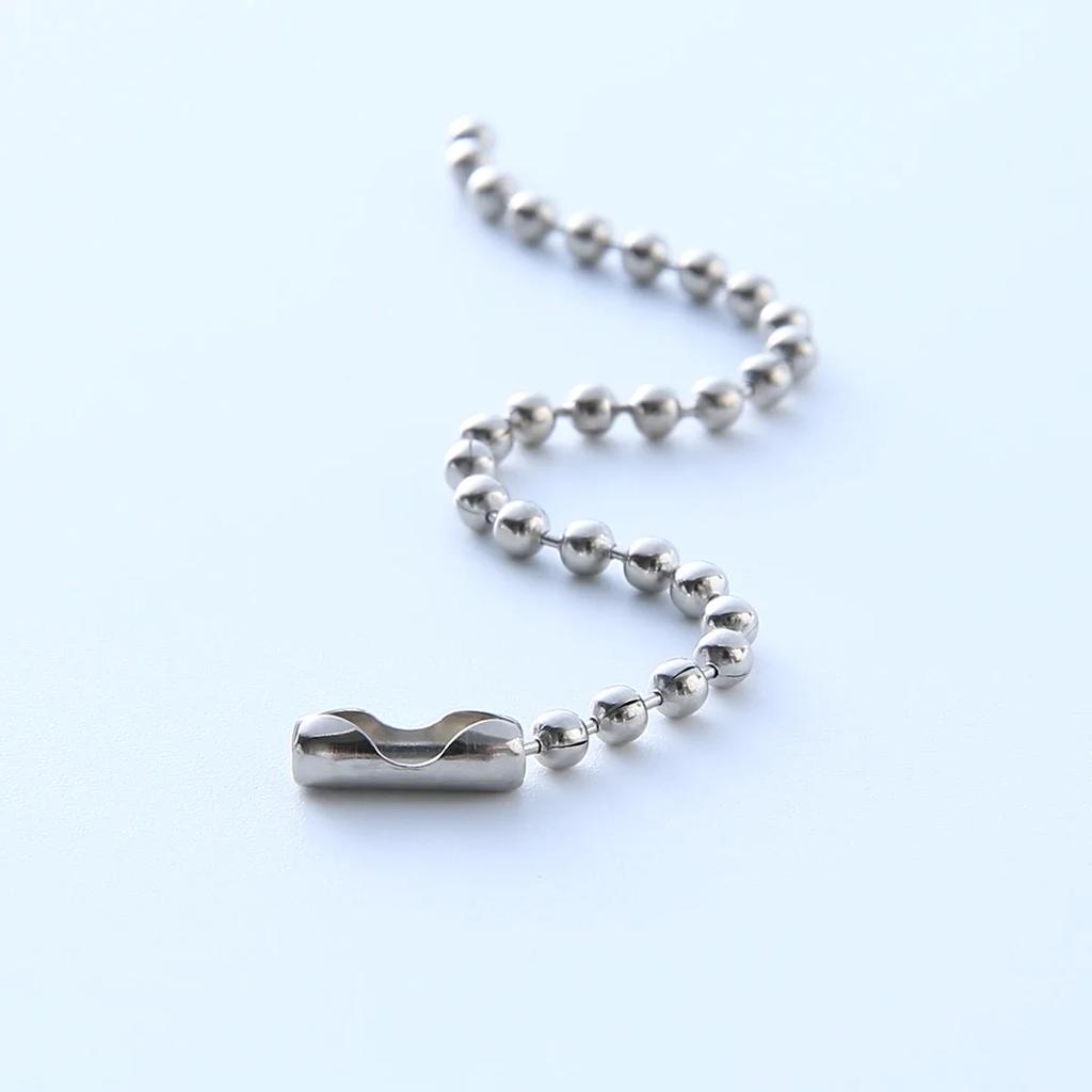 50-300 Strings Round Ball Bead Chains Length Keychain Tag Bulk Chains with Connector for DIY Pendant Jewelry Bag Accessories