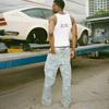 FlowStreet Fashion Cupid Angel Wide Leg Jeans Graphic Y2k Retro Washed Jeans Print High Waist Loose Men Women Versatile Hip Hop Streetwear