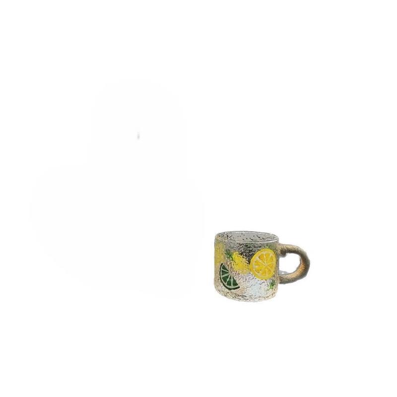Retro Lemon Ice Dew Glass Pitcher & Cup Set