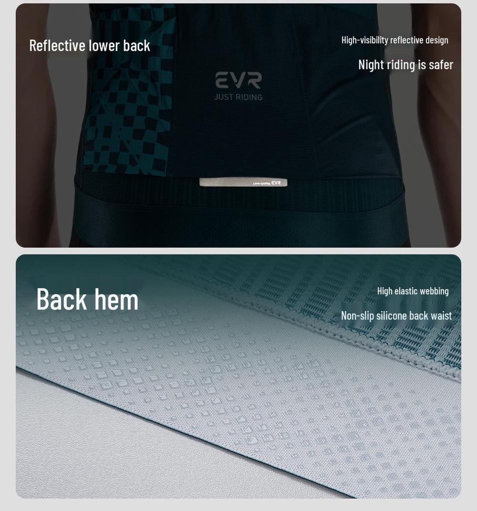 EVR Men's Quick-Dry Summer Cycling Jersey - Short Sleeve Printed Top (Explore Series)