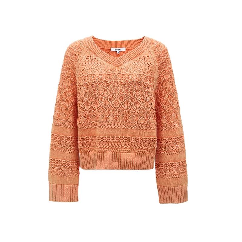 Only Women's V-Neck Hollow Knit Cardigan