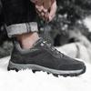 Men's Extra Large Size Sports Casual Shoes Fleece Warm Snow Outdoor Wear-resistant Hiking Shoes