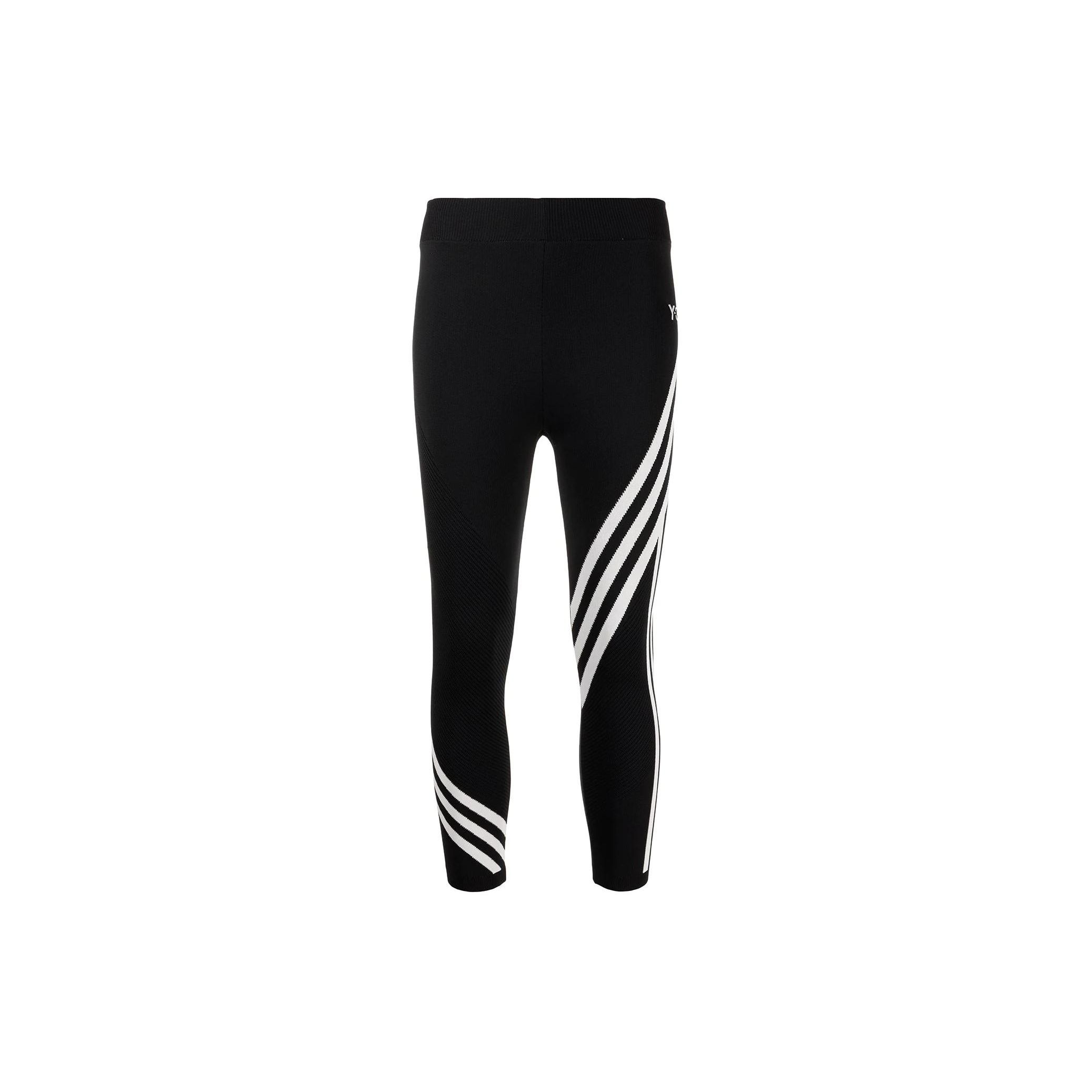 Y-3 Леггинсы женские SS22 с тремя полосками, укороченные до щиколотки, черные HG8538 M