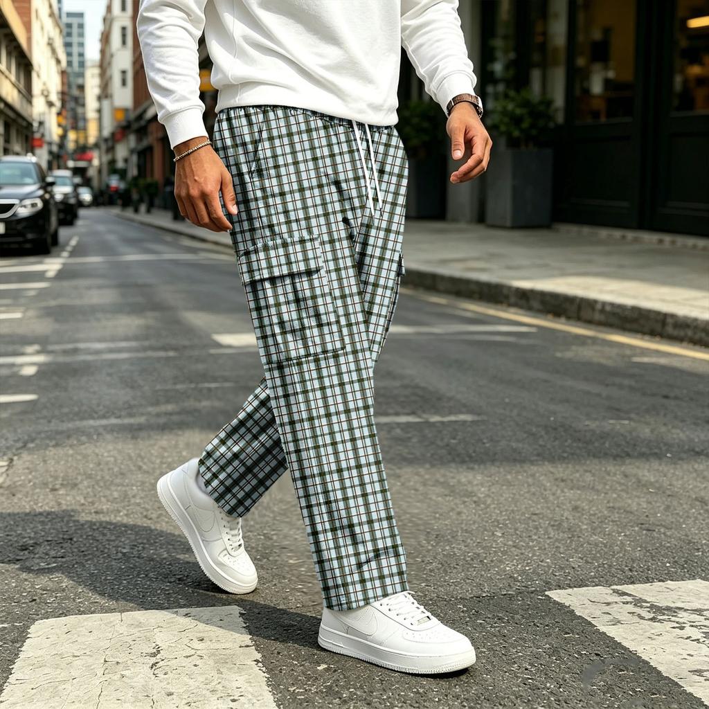 Men's Casual Straight-Leg Drawstring Jogger Pants for Commute and Sports