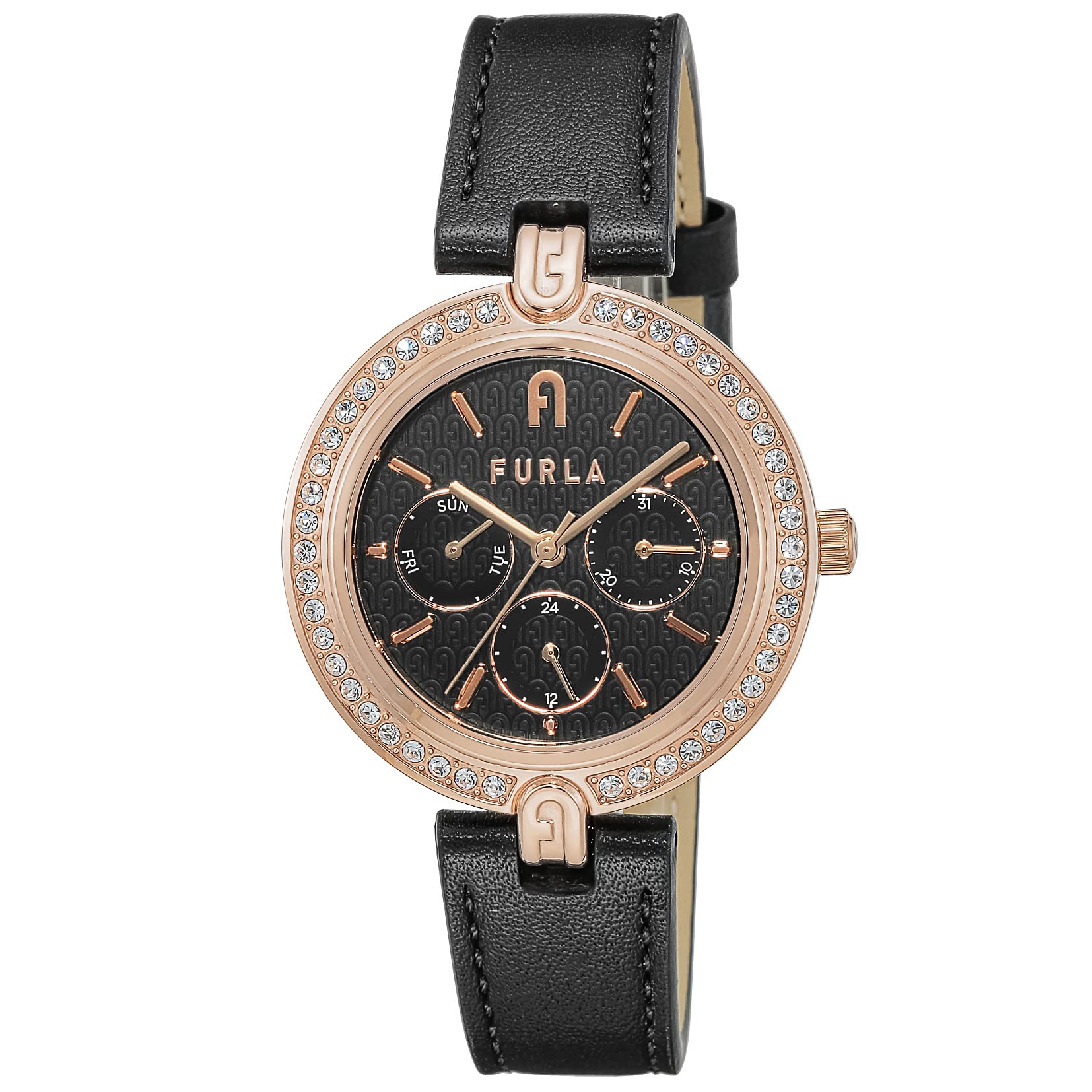 

Watch FURLA LOGOLINKS Black Dial Stainless Steel Quartz Watch Jewelry Accessory WW00030002L3 [Furla] 36.5MM Women s [Item] чёрный