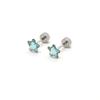 Versatile Stainless Steel Star Rhinestone Stud Earrings - Unisex Simple Style