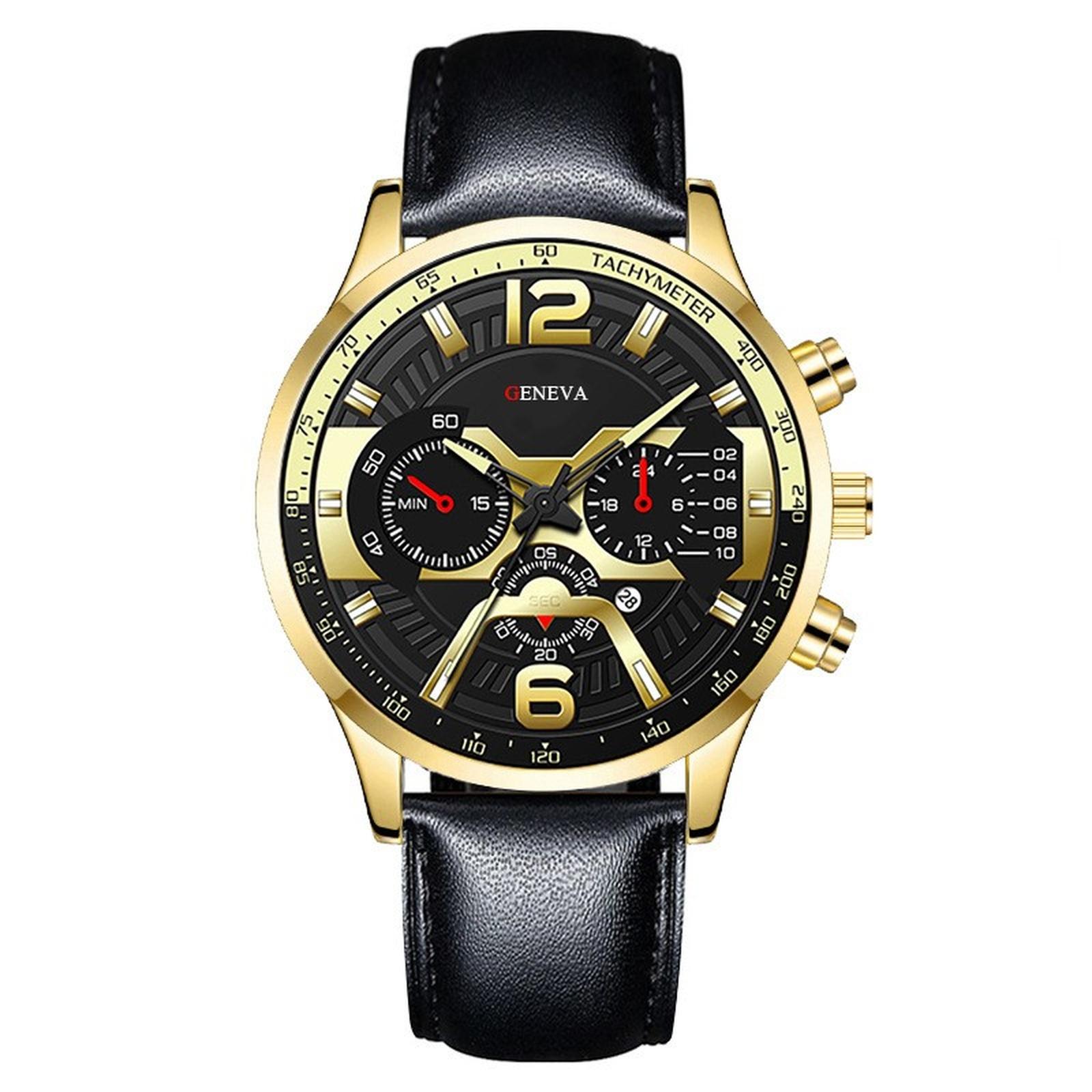 

Мужские водонепроницаемые светящиеся наручные часы-будильник для бега One Size золотой