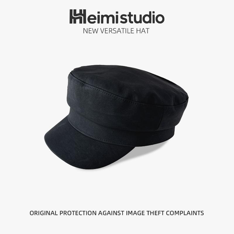 

25 осень-зима новая высококачественная модная замшевая кепка газетчика, замшевая кепка водителя, тренд чёрный