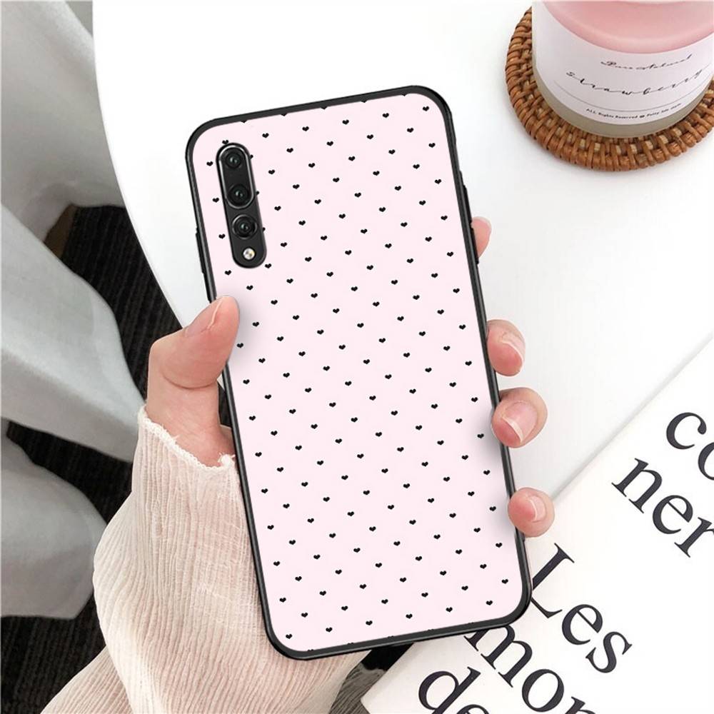 Korea Lovely Polka Dot Phone Case For Huawei P 8 9 10 20 30 40 50 Pro Lite Psmart Honor 10 Lite 70 Mate 20lite