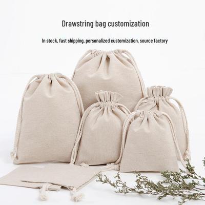 Sacchetto con Coulisse in Cotone e Lino – Sacchetto Regalo Personalizzato in Tessuto di Canapa