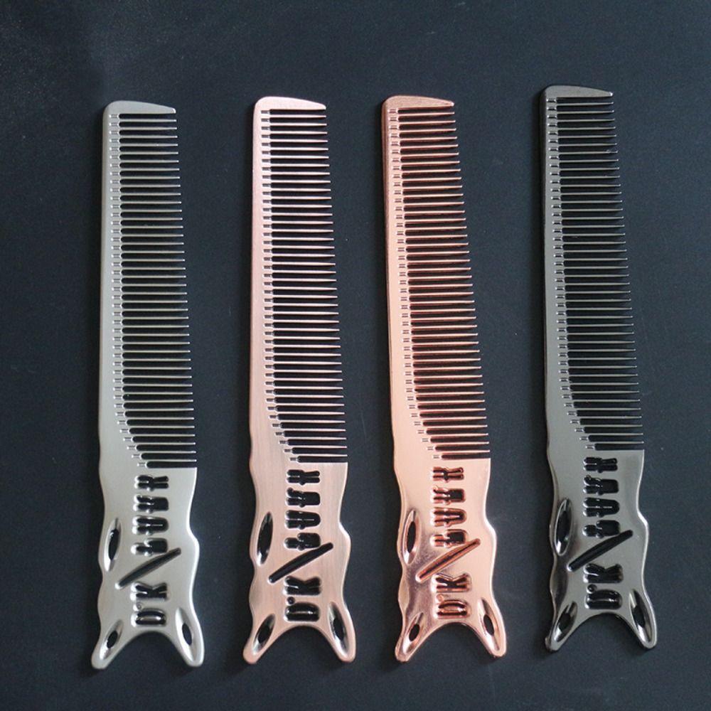 

Space Aluminuml Pro Hairdressing Combs Golden Fine Cutting Comb DIY Hair Cutting Combs Barber