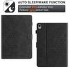 For iPad Mini (2024)/mini (2021) Case Honeycomb Printed Leather Tablet Cover with Card Slot