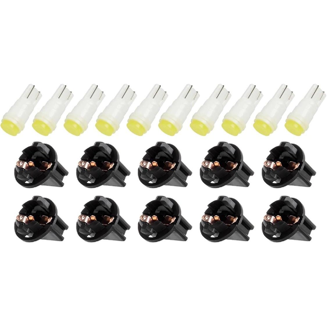 cciyu 168 led bulb, T10 White LED Bulb Instrument Panel Cluster Dash Light w/Socket,194 led bulb for Dashboard Gauge Light Speedometer Odometer