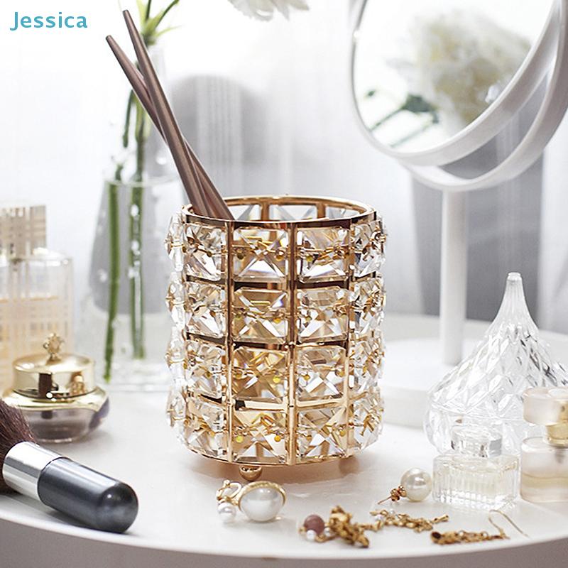 Luxury Crystal Tissue Box - Golden Decorative Tissue Holder for Home, Living Room & Dining Table Desktop Storage Organizer