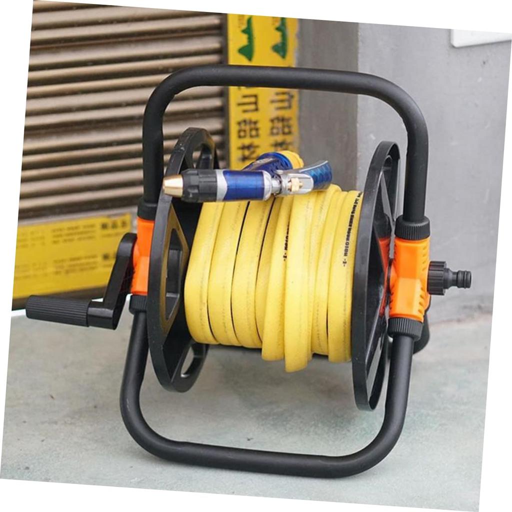 Yardwe Stainless Steel Hose 20M for Car Washing and Garden Hose Twist Compact Assembled Hose Holder Reel, Capacity, Reel, Prevention, Storage,