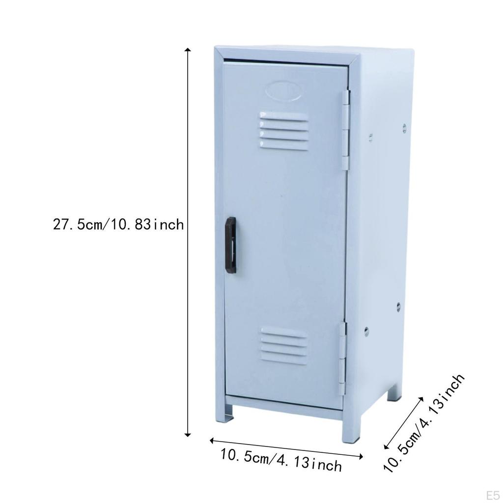 Compact Storage Box for Desk with Lock And Key Makeup Accessories