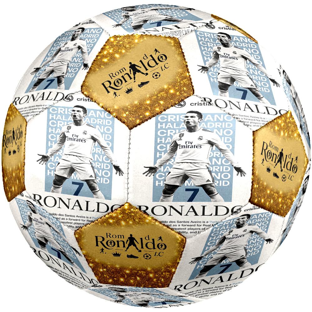Ronaldo's Golden Number Seven Size 5 Football Machine Sewn Indoor/Outdoor Universal Football Unique Gift for Soccer Lovers Birthday/Christmas Wedding 