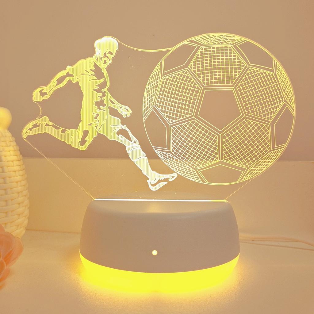 USB 3D Night Light Football Sports Atmosphere Light Novelty Night Light Room Decoration Desk Lamp