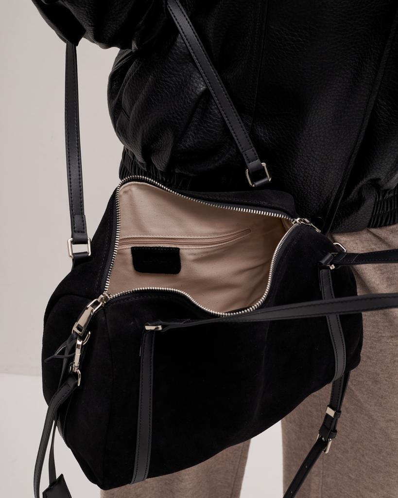 Women's Bag Polina&Eiterou 990220 Black Suede