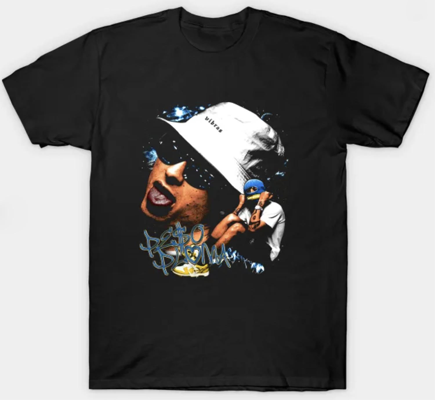 Peso Pluma Мексиканские Нарко-Корридо Футболка Унисекс Черная Фан-Арт S-3XL XXXL