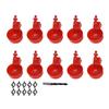 10PCS Automatic Chicken Waterer Cups with Electric Drill Bit Poultry Water Feeder Kit for Duck Goose Turkey 10PCS Cups