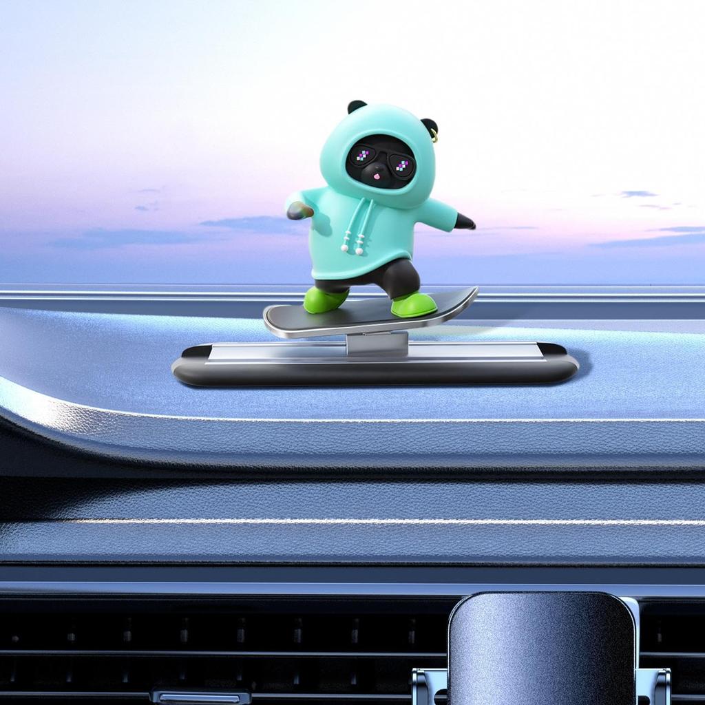 Skateboard Bear Dashboard Ornament Skateboard Bear Car Decoration Skateboard Bear Car Ornament Car Dashboard