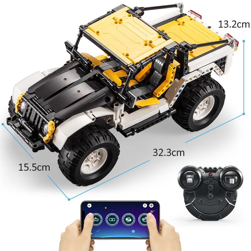 Cada Mobile APP City Remote Control Car Sports Vehicle Building Blocks Racing Car AWD SUV RC Bricks Toys for Children