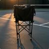Tennis Ball Cart with Caster Wheels and Zippered Textile Compartment for Coaches