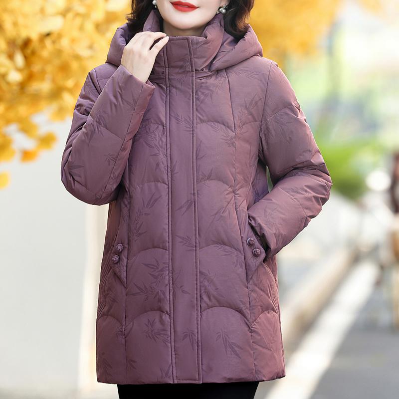 Winter Daunenjacke für Damen Übergröße Oberbekleidung Kapuzen Elegant Dick Warm Daunenmantel Frau Parkas