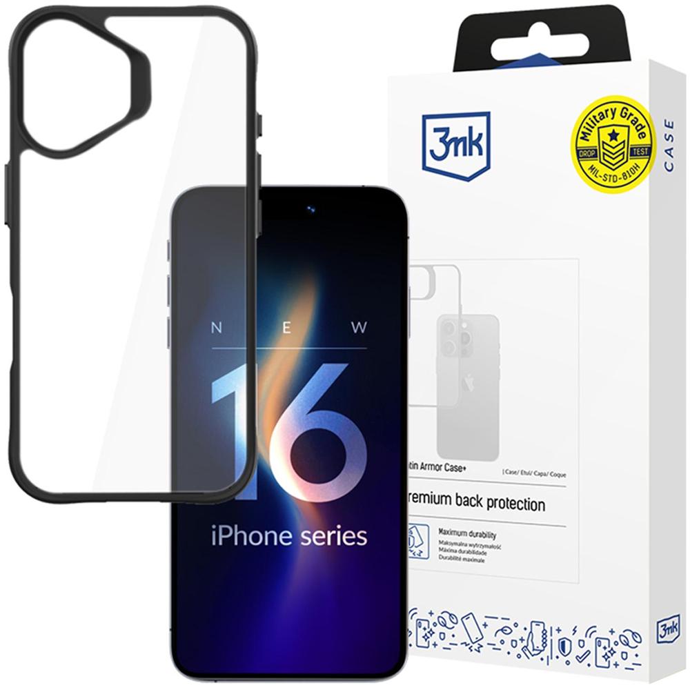 3MK SatinArmor+ Case iPhone 16 Military Grade (Apple iPhone 16), Smartphone Hülle, Transparent - Bild 3