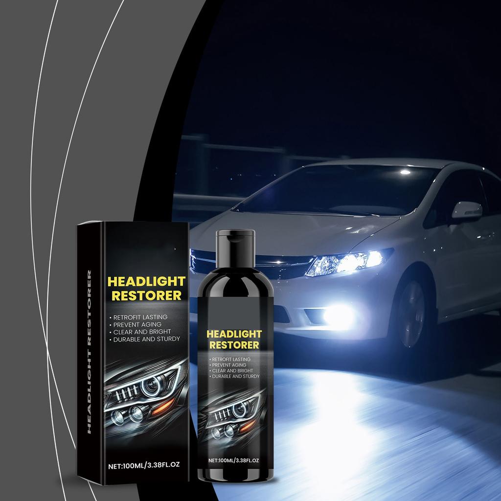 Car Headlight Cleaning Fluid Car Headlight Care Brightening Cleaning Detergent 100ml