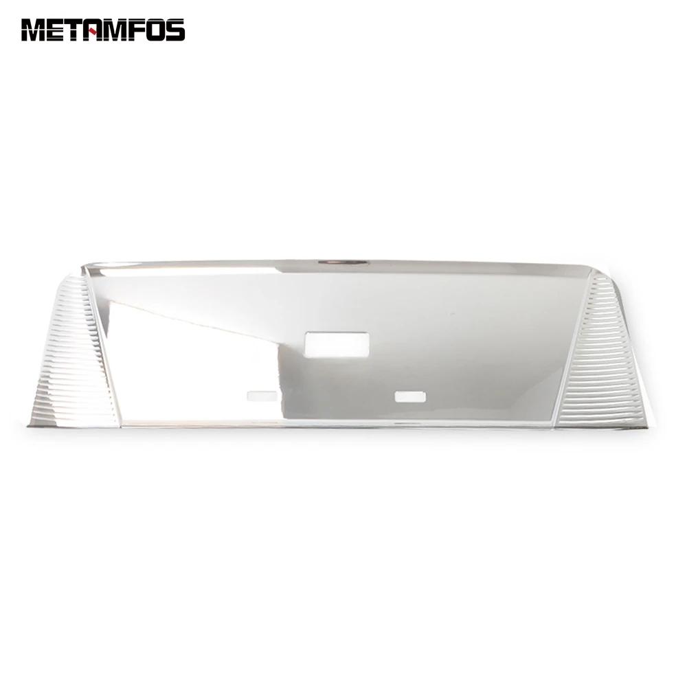 Exterior Accessories For Toyota Hiace Granvia Commuter - 2024 Carbon Fiber Rear Trunk License Plate Number Plate Holder ABS Chrome Plastic