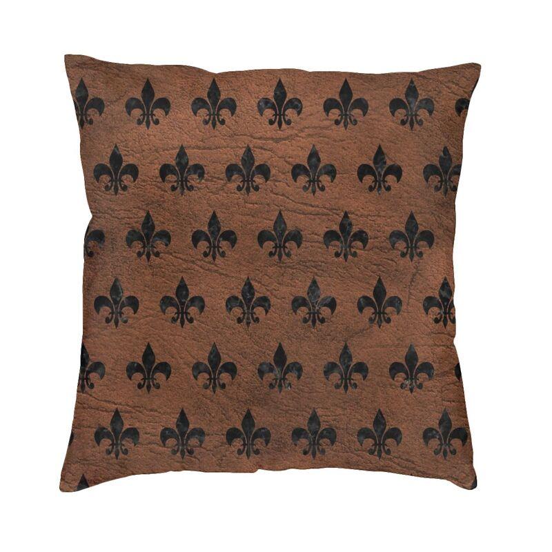 Royal Fleur De Lis Cushion Covers FleurDeLys Lily Flower Velvet Modern Pillows Case Home Decor
